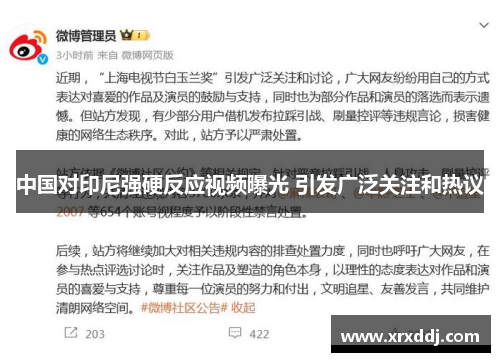 中国对印尼强硬反应视频曝光 引发广泛关注和热议